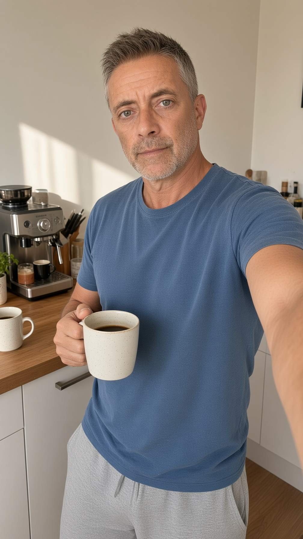 Stéphane Dubart prend son café pendant que ses agents IA travaillent